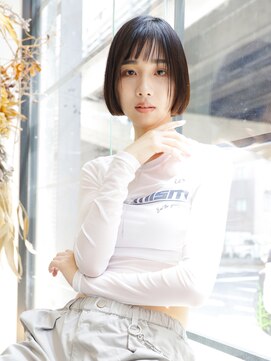 ハーバーズ バイ エムスラッシュ 鎌倉由比ヶ浜(Harbors by M.SLASH) 切りっぱなし/ミニボブ/アースカラー/ヘルシースタイル/鎌倉