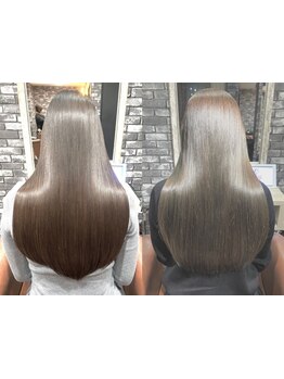 《他店でお断りされた方必見》ブリーチ毛OK【酸性アシッドストレート\17400】で憧れのサラツヤ美髪に[新宿]