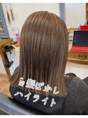 白髪ぼかしハイライトデザインカラー