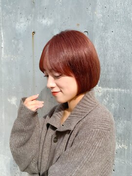 アリアバイエクラート 新宿南口店(ARiA by ECLART) やわらかピンクベージュ×ミニボブ【takano style】