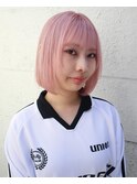 ハイトーンケアブリーチホワイトピンクカラー