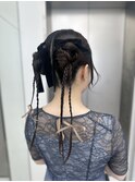 long  hair arrange
