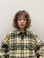 ノットバイベル 大宮(knot by belle)&nbsp;◎ボブパーマ/小顔/ココアベージュ/オン眉/フルバング/外はね