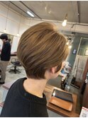 スッキリショート ×ベージュ系カラー