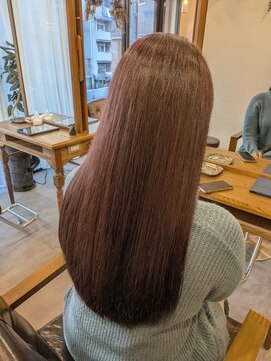 レイリー(LAiLy) 顔まわりレイヤー ラベンダーピンク サラツヤロングヘア