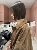 切りっぱなしボブ/オリーブベージュ/横浜美容室