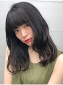 【mee.】 黒髪ロング 大人可愛い ツヤ髪