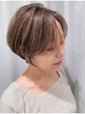 【unico.】色気バング・柔らかショート・立体感ハイライト