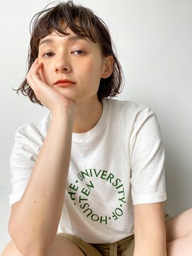 エヌ 烏丸(enu) bob × front perm