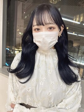 ミョンシル くびれ韓国ヘア/ブルーブラック