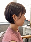 耳掛けかわいいフェミニンショート