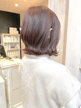 キャアリー(Caary) 福山市美容室Caary 人気ピンクラベンダー　春カラー外ハネ