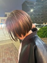 ミスターグッドモーニング(MR.GOOD MORNING)&nbsp;前下がりぷつっとbob　オリーブハイライト