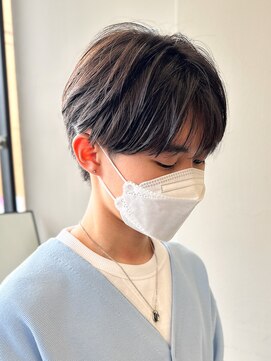エルマーク 梅田(L-MARK) シースルーマッシュナチュラルマッシュメンズ韓国ツーブロック
