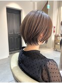 大人可愛い20代30代小顔丸みショートボブ
