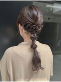 編みおろしアレンジ　ミディアム　ロング　お客様スタイル