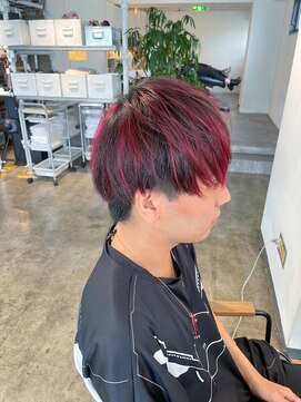 ニュート(Neut ) メンズデザインカラー/メッシュ/レッド/ケアブリーチ/名古屋