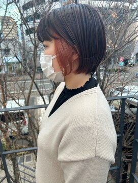 ツイギー 宮西店(TWiGGY) イヤリングカラーにショートボブ