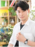 ランダムパーマ黒髪ツーブロックショートc5上尾20代30代40代