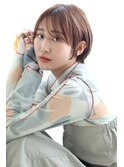 小顔ショートヘアー×シアーカラー20代30代40代