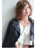 クラシカルミルクティーカラー×外はねスタイル