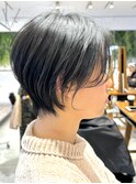 【耳かけショート/束感ショートボブ/乾かしただけで】