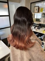 サクラ オモテサンドウ(SAKURA)&nbsp;オレンジグラデーションカラー　ブリーチ　表参道