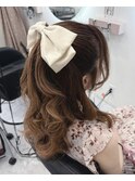 ハーフポニー/梅田ヘアセット