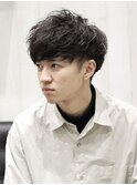 ツーブロック束感メンズマッシュショートスタイル