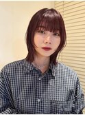 ボブ レイヤーボブ フェイスレイヤー 暖色カラー