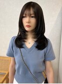 レイヤーカット　ハイライト　インナーカラー　イルミナ　韓国