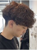 波巻きスパイラルツイストスパイラルパーママッシュメンズヘア
