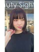 サラ ビューティ サイト 春日(SARA Beauty sight) ブリーチなし出来るワインレッドボルドー