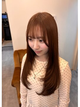 ベンジー 横浜店(benji) オレンジベージュ×レイヤーカット