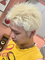 プネル(punel)&nbsp;ホワイトブロンド　メンズカラー　抜きっぱなし　ケアブリーチ原