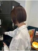 ダークパープル/ナチュラルショート/夏のヘアアレンジ/千葉駅