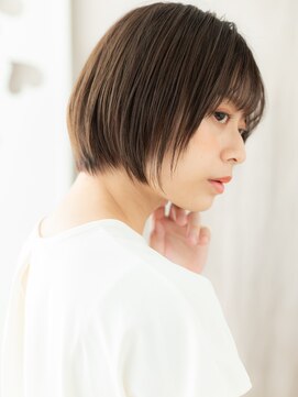 カバーヘア ブリス 上尾西口店(COVER HAIR bliss) シースルーバングブリーチなしナチュラルショート20代30代X上尾