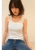 ミントベージュでツヤ髪『カット+デジＰ+微酸性カラー』