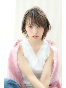 キャンバス バイ ネオリーブ 横浜西口(Canvas by neo.) ゆるふわ 大人かわいいショートボブ　輪郭が綺麗に見える　小顔