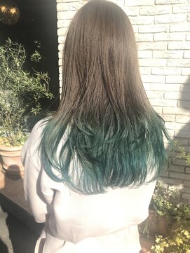 ミント バイ フォルテ(mint by FORTE) 【mint by forte】グリーン裾カラー