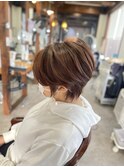 グレーカラー× ショートボブ