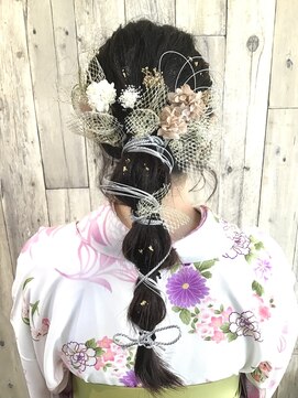 ヘアースペース ムーン(Hair Space MOON) 編みおろし、水引、金伯、早朝のヘアセットと着付けお任せ下さい