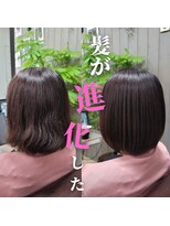 ブルーフィン シセロ(Blue Fin cicero) 髪質改善★うるツヤ★切りっぱなしボブ★ストレート耳掛け小顔