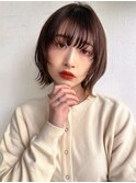 大人可愛い20代30代40代ウルフレイヤーマッシュ×ラテベージュ