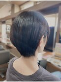 顔周り短めショートボブ