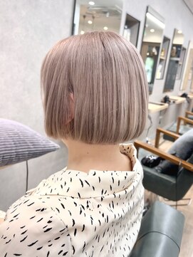 リベストバイジェービー 稲毛(li best. byjb) ピンクベージュ/インナーグレージュ/マチルダボブ/前髪【稲毛】