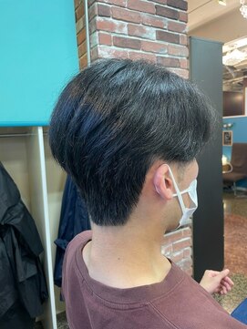 韓国風センターパート ダウンパーマ