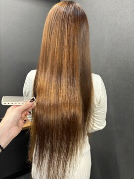 ボアップ 京橋店(boappu) #エアーストレート#酸性縮毛矯正#ロングヘア#ブラウンカラー
