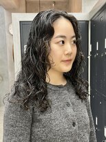 テトヘアー(teto hair) スパイラルパーマくるくるミディアムウルフ