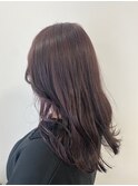 ブリーチなしピンクブラウン